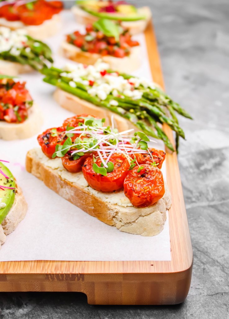 Assorted Veg Bruschetta with a Feta Cheese Spread | FreshlyKenya
